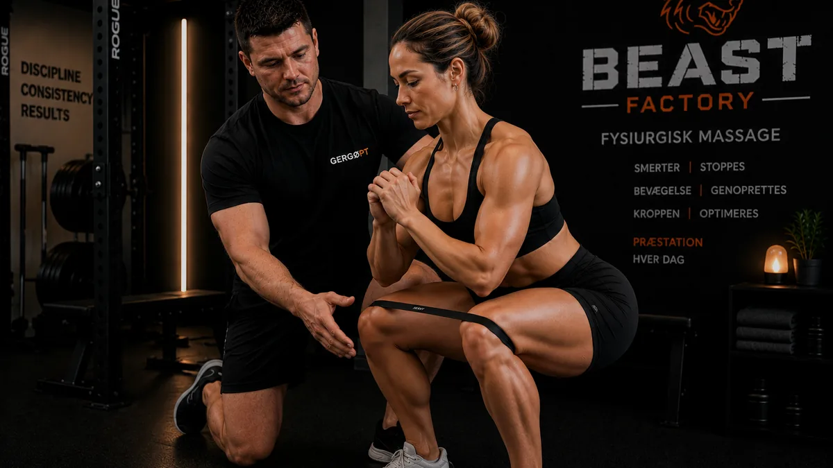 Sportsterapi og ?velsesvejledning ved kn?belastning hos BeastFactory