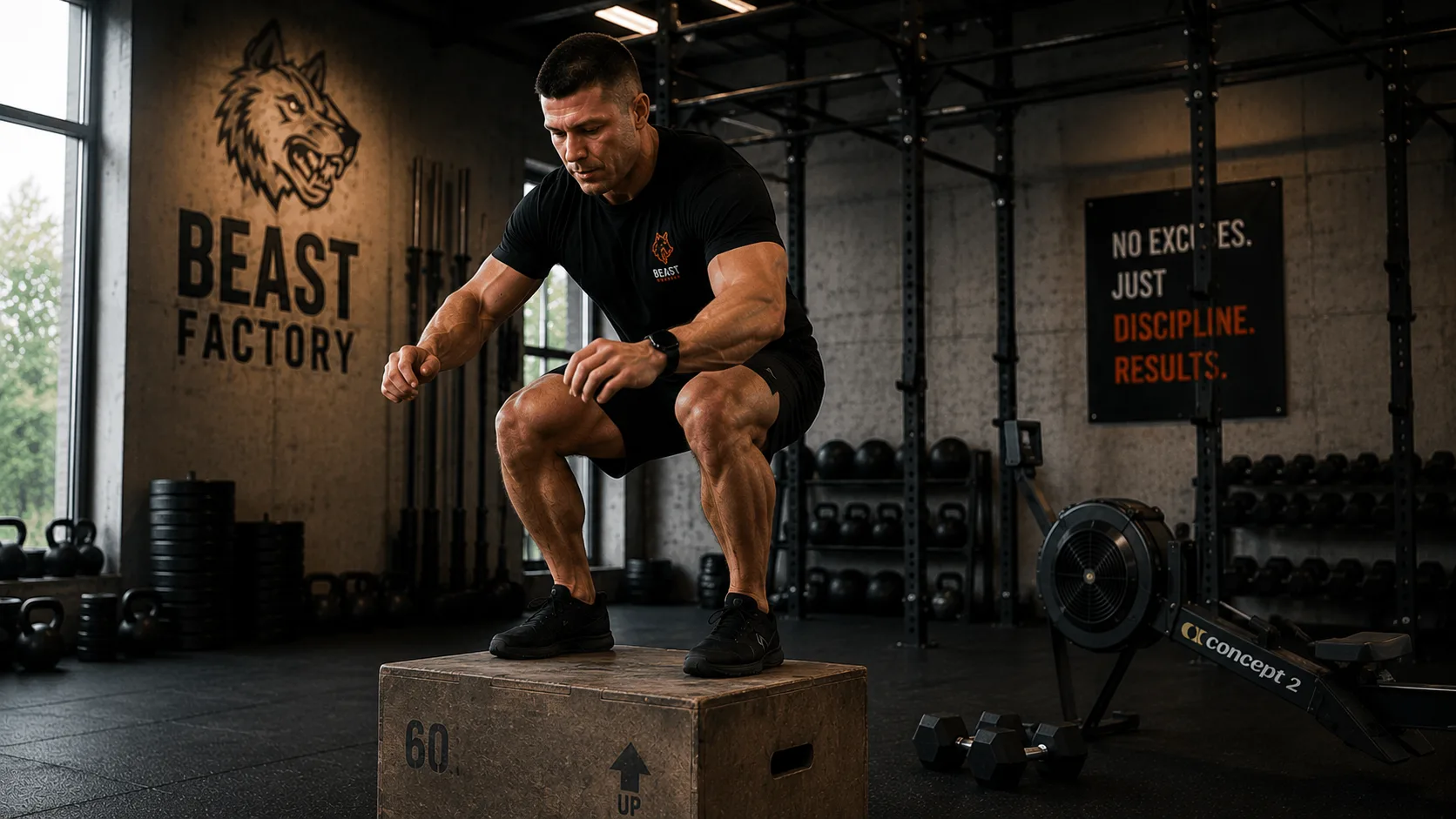 Box jump funktionel traening hos BeastFactory