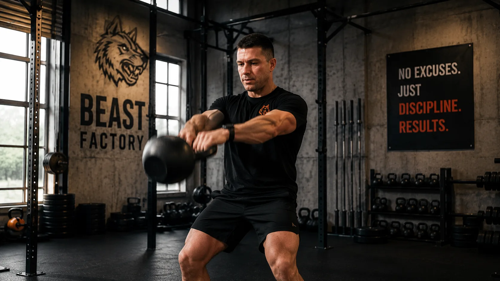 Kettlebell swing under personlig træning